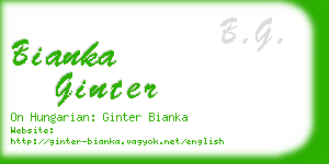 bianka ginter business card